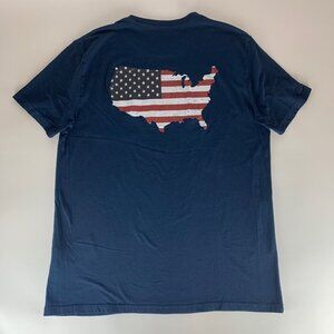 Yeti Navy Blue USA Short Sleeve Crewneck Shirt Mens Large